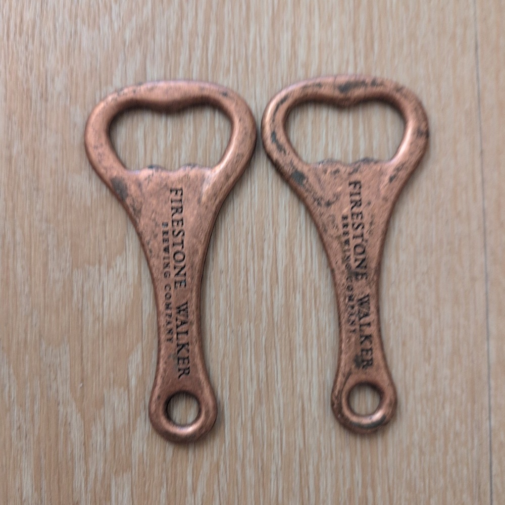 Firestone Walker Brewing Company Copper Bottle Openers Set of 2 Barware